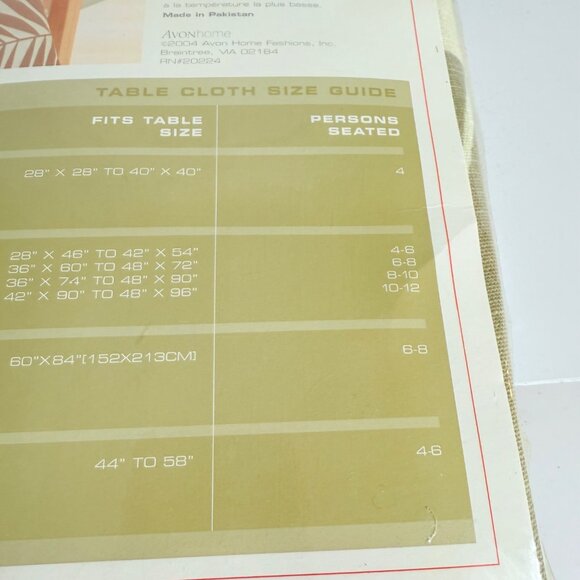 Avonhome Tropical Fern Round Tablecloth Oversize VTG Coastal Kitchen Decor Table - Picture 9 of 13